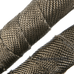 heatwrap isolatieband titanium 1400 graden om spaghetti spruitstuk ingezoomd