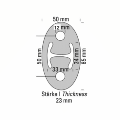 uitlaatrubber extreme nummer 20 afmetingen details