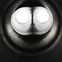 Demper RVS Split - Ø 63.5 - 50.8 mm - 2.5 inch - 2 inch - Lengte: 320 mm - Breedte: 188 mm