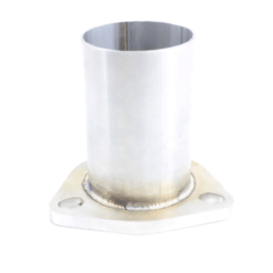 rvs uitlaatflens 3-gaats met aangelast deel