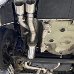 Klepuitlaat / Cat back uitlaatsysteem RVS - Volkswagen Polo 6C TSI gemonteerd onder auto