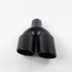 Alternative view of Zwart – dubbel sierstuk L – Ø uitwendig 90 mm – Schuin aflopend – lengte 300 mm