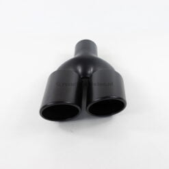 Zwart – dubbel sierstuk R – Ø uitwendig 90 mm – Schuin aflopend – lengte 300 mm