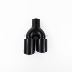 Alternative view of Zwart – dubbel sierstuk R – Ø uitwendig 90 mm – Trapsgewijs Schuin aflopend