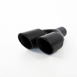 Zwart – dubbel sierstuk R – Ø uitwendig 90 mm – Trapsgewijs Schuin aflopend