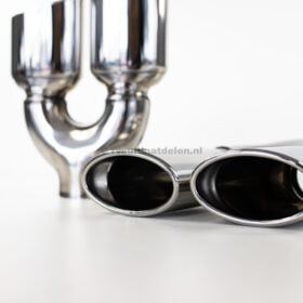 RVS Sierstuk SET – dubbel ovaal 100 - schuin aflopend