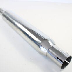 Demper RVS Rond - Ø 50.8 mm - 2 inch - Lengte: 410 mm - Breedte Demper: 76 mm