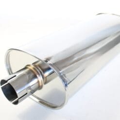 Demper RVS Ovaal - Ø 50.8 mm - 2 inch - Lengte: 420 mm - Breedte: 185 mm