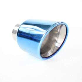 RVS Sierstuk - Blauw geanodiseerd - Schuin aflopend Ø uitwendig 100 mm – Lengte: 150 mm