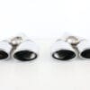 RVS Sierstuk SET – dubbel ovaal 100 x 60 L+R – trapsgewijs schuin aflopend