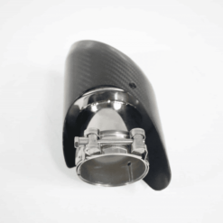 Set Sierstukken Carbon - Rond Schuinaflopend - Glans Afgerond -Turbo Look- 100 mm