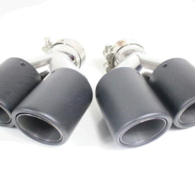 Set Sierstukken Carbon - Dubbel Rond - Mat Afgerond - 90 mm / 100 mm