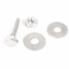 RVS M8 x 40mm Bevestigingsset (Bout, Moer, 2 Ringen)