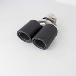 Sierstuk Carbon Dubbel V6 look - Mat - Afgerond - 76mm - Links