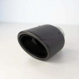 Sierstuk Carbon - Ovaal Schuin aflopend - 114x95mm - zwart gecoat