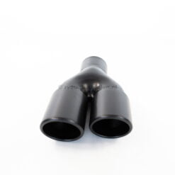 Zwart – dubbel sierstuk R – Ø uitwendig 76 mm –Trapsgewijs schuin aflopend – lengte 300 mm