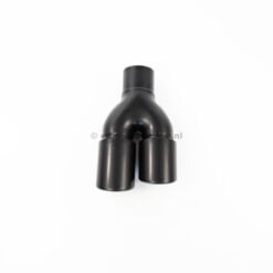 Alternative view of Zwart – dubbel sierstuk R – Ø uitwendig 76 mm –Trapsgewijs schuin aflopend – lengte 300 mm