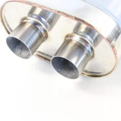 Alternative view of U-demper RVS ovaal – Ø 50 mm – Lengte: 250 mm – Breedte: 220 mm