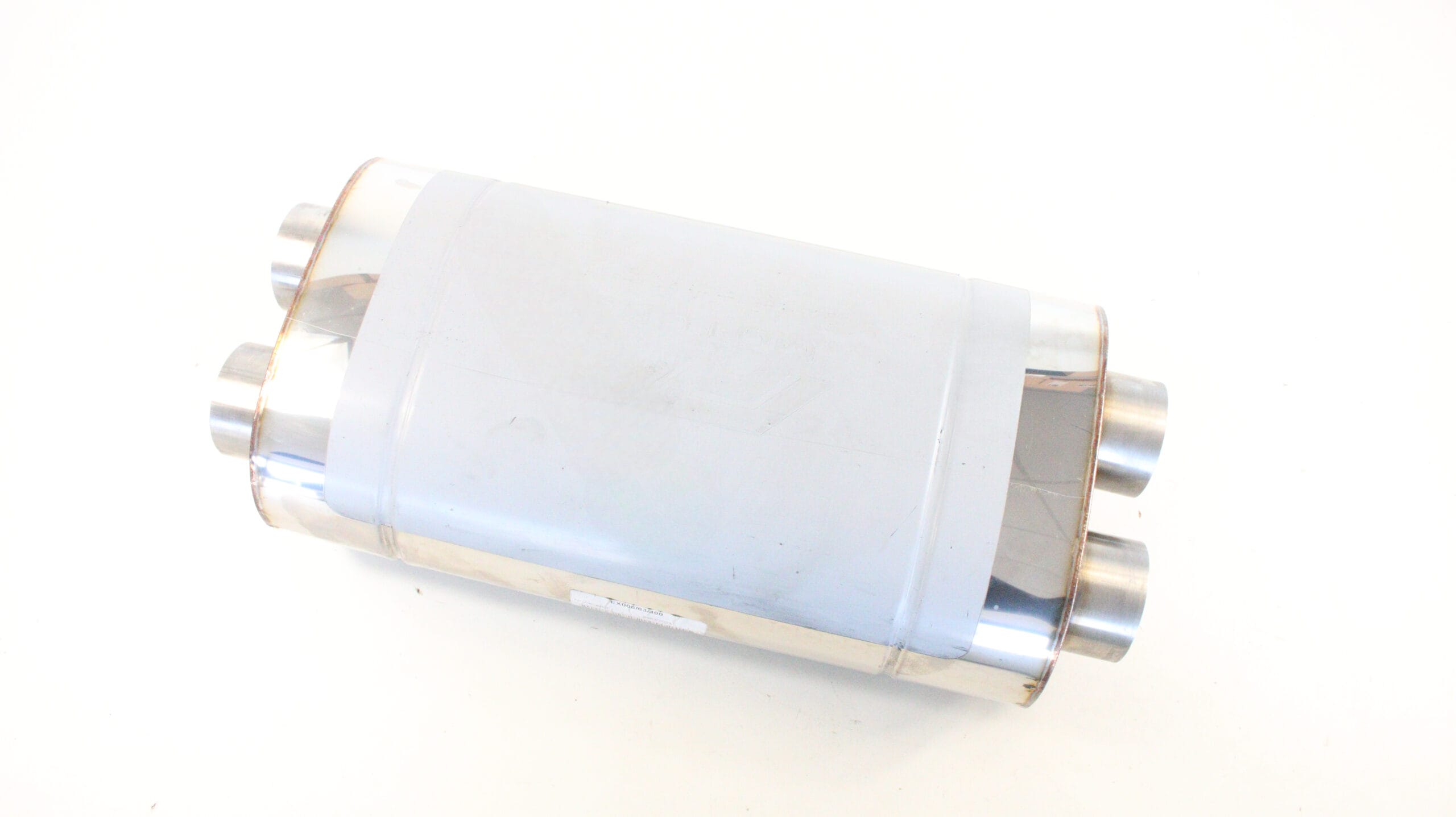 X-demper RVS ovaal – Ø 63.5 mm – 2.5 inch – Lengte: 400 mm – Breedte: 220 mm
