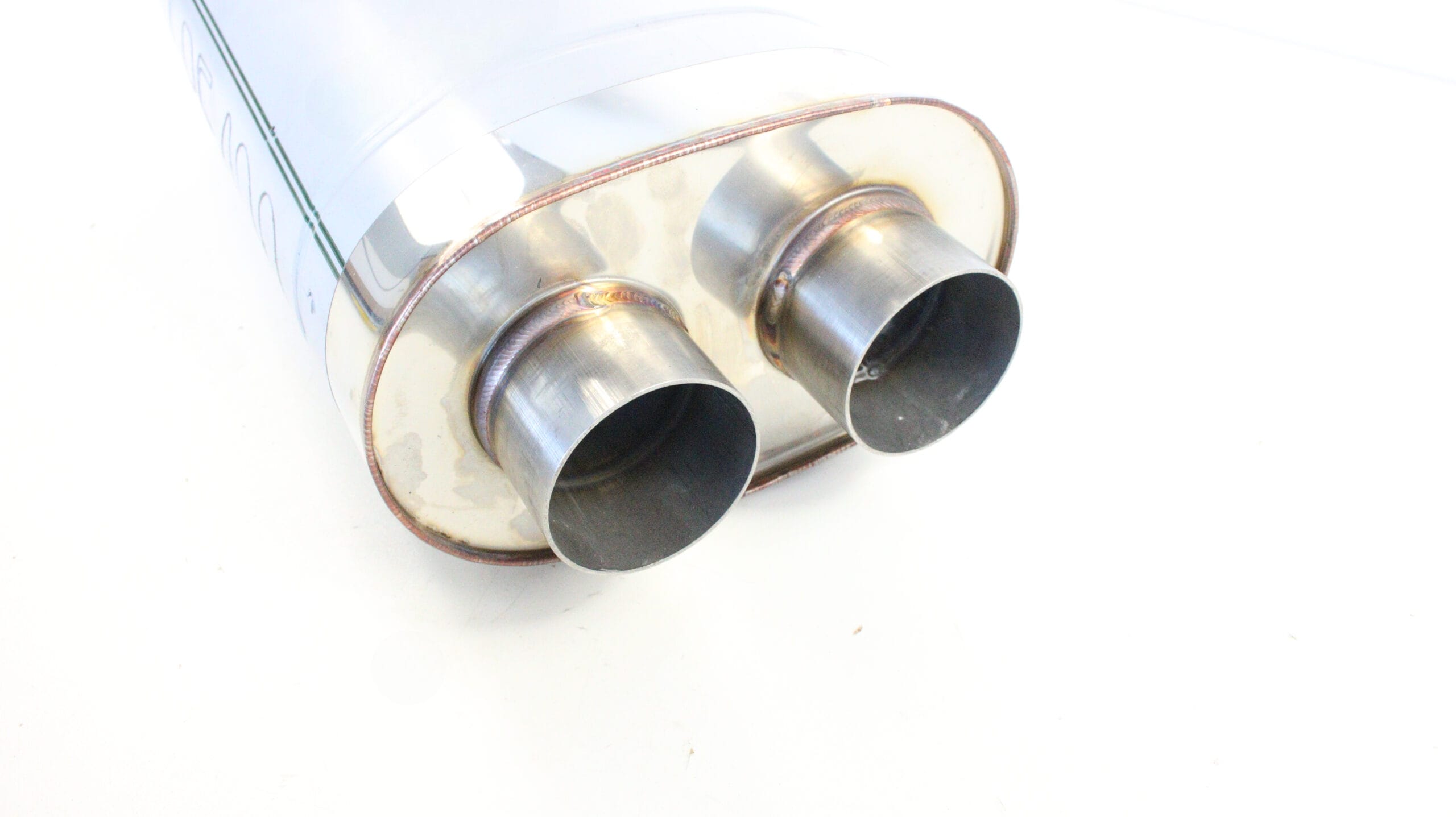 X-demper RVS ovaal – Ø 63.5 mm – 2.5 inch – Lengte: 400 mm – Breedte: 220 mm - Afbeelding 2