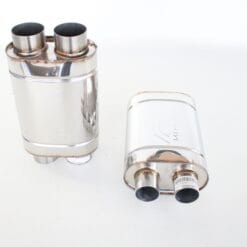 Alternative view of Demper RVS Duo - Ø 63,5 mm – 2,5 inch – Lengte: 250 mm – Breedte: 180 mm