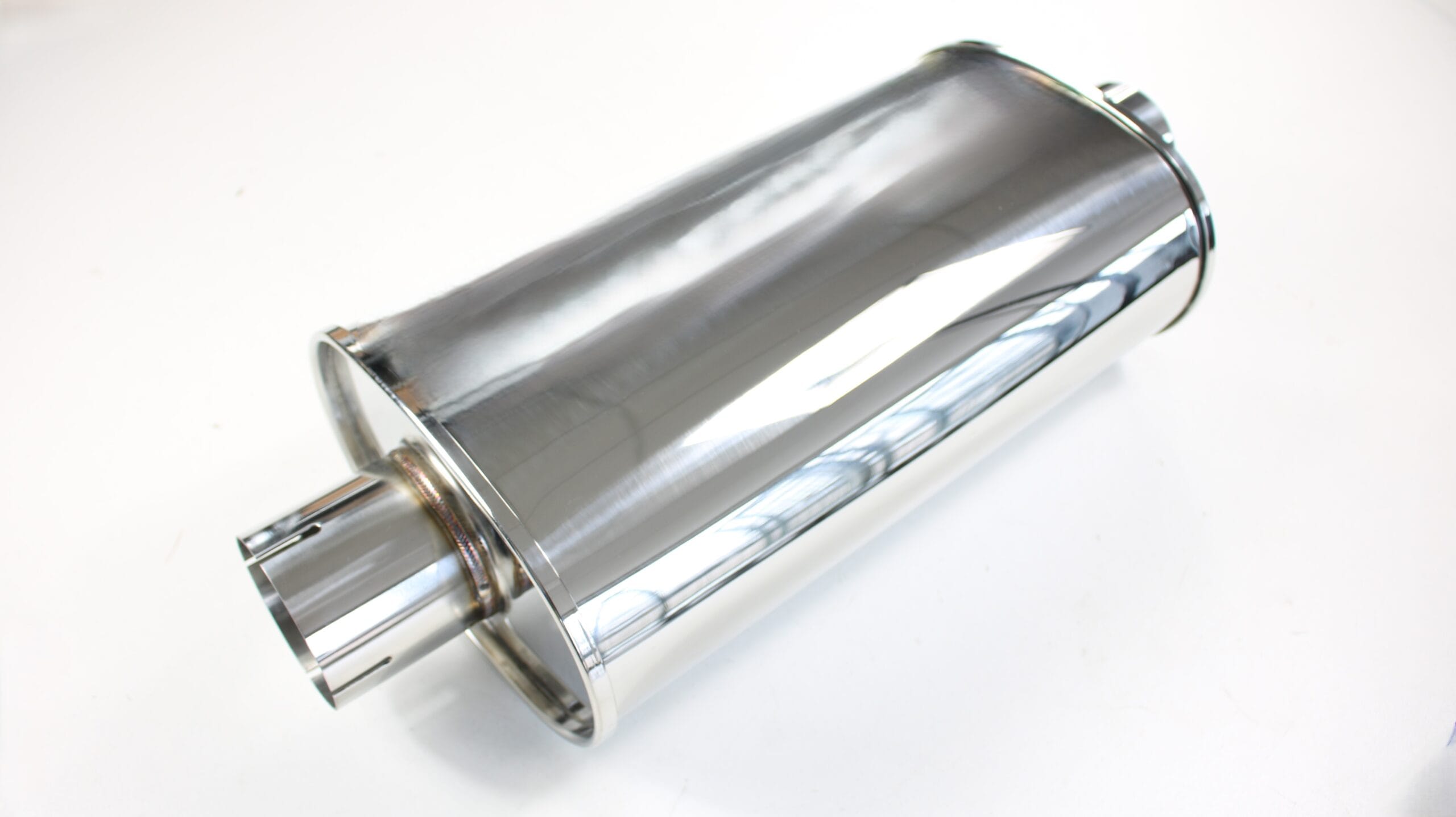 Demper RVS Ovaal – Ø 76.1 mm – 3 inch – Lengte: 400 mm – Breedte: 220 mm