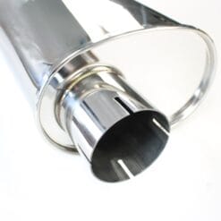 Demper RVS Ovaal - één zijde uit het midden - 3 inch - Lengte: 500 mm - Breedte: 220 mm